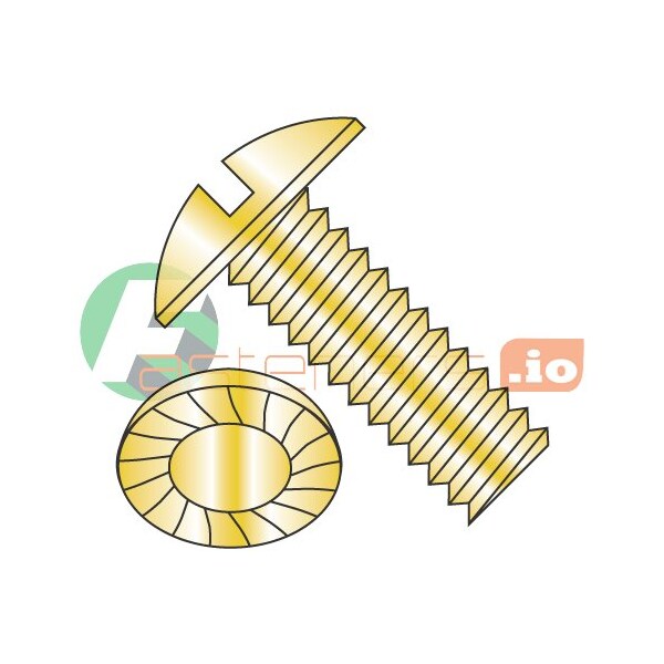 Newport Fasteners 5/16"-18 x 1 in Slotted Truss Machine Screw, Zinc Yellow Steel, 1250 PK 819334 - main